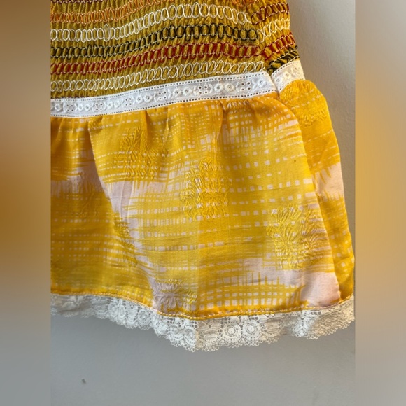 CUSTO Barcelona Eyelet Multicolored Stitching Skirt - Picture 10 of 15